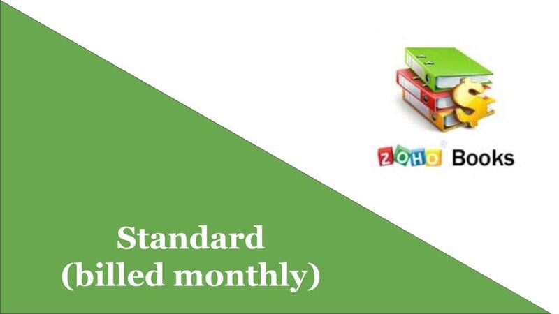 Zoho Books Standard (billed monthly)